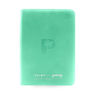 Palms Off Gaming TURQUOISE - Collector's Series 9 Pocket Zip Trading Card Binder